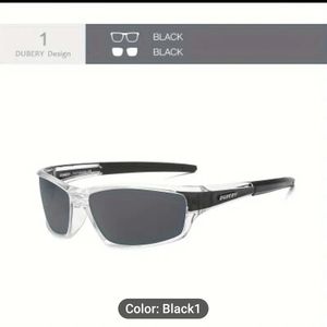New Men's Duberry Black& Clear Polarized Sunglasses